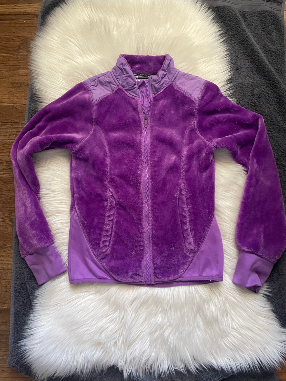 all in motion Purple Plush Full-Zip Teddy Jacket